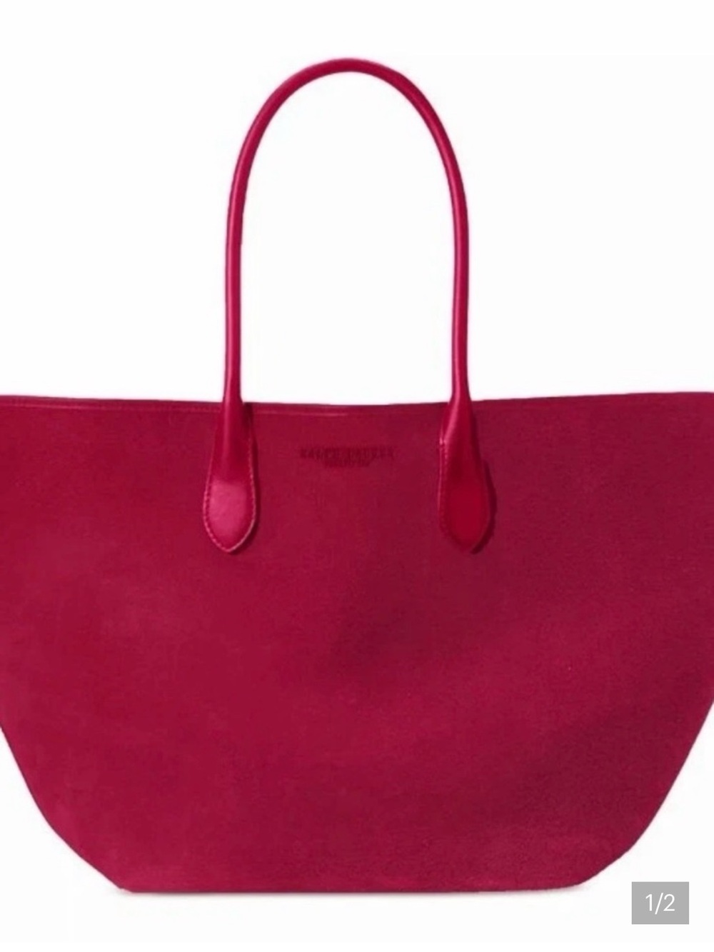 Ralph Lauren Suede Tote in Raspberry
